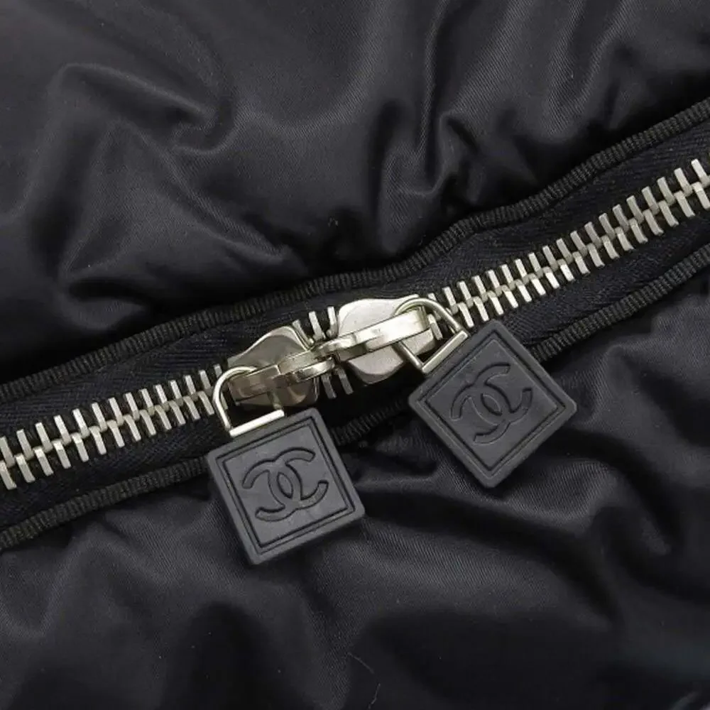 CHANEL Black Logo Boston Bag